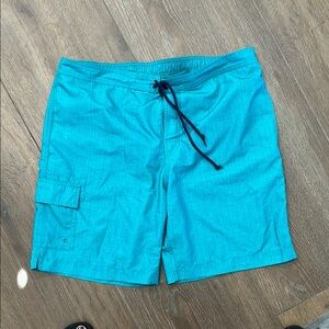 CHAPS Teal Cargo Swim Shorts. Size XL.